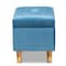 Baxton Studio Elias Modern and Contemporary Sky Blue Velvet Fabric and Oak Brown Finished Wood Storage Ottoman 178-11319-Zoro - alternate 4